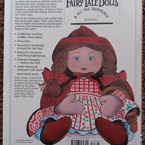 Fairy Tale Dolls Red Hooded Doll Illustration Kids Toy Print - Picture 3 of 4